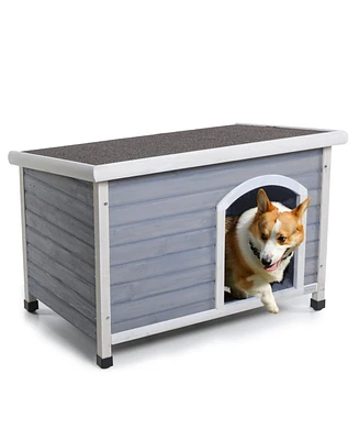 Streamdale Furniture Medium Wooden Dog House, Waterproof, Elevated