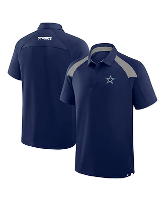 Fanatics Men's Navy Dallas Cowboys Back Around Raglan Polo Shirt