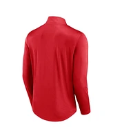 Fanatics Men's Red Washington Nationals Tough Minded Lightweight Quarter-Zip Pullover Sweatshirt