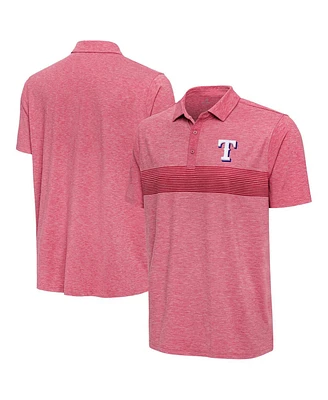 Antigua Men's Heather Red Texas Rangers Dashing Polo Shirt
