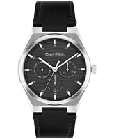 Calvin Klein Men's Ck Motion Leather Strap Watch 39mm