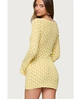 Edikted Women's Brie Cut Out Crochet Mini Dress
