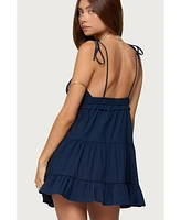 Edikted Women's Sontana Ruched Tiered Mini Dress