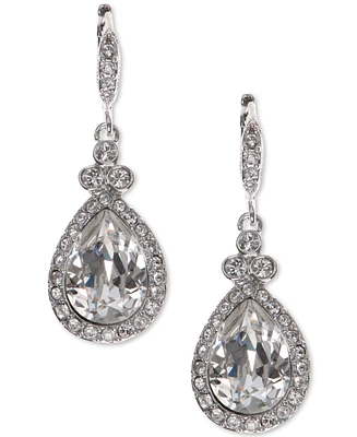Givenchy Pave & Colored Stone Drop Earrings