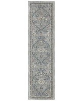 Closeout! Karastan Euphoria Galway Willow Grey 2'4" x 7'10" Runner Rug