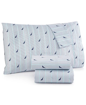 Nautica Audley Cotton Percale -Piece Sheet Set