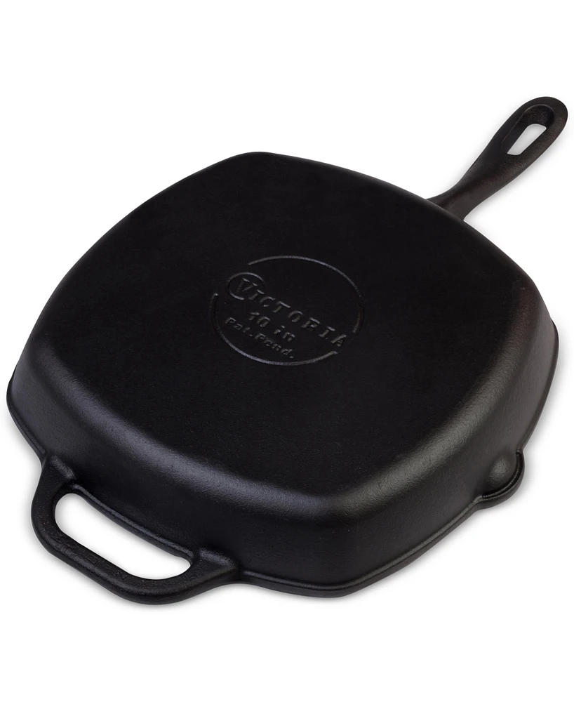 Victoria 10" Cast Iron Deep Grill Pan