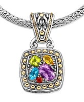 Effy Multistone Square Pendant (1-5/8 ct. t.w.) in 18k Gold and Sterling Silver