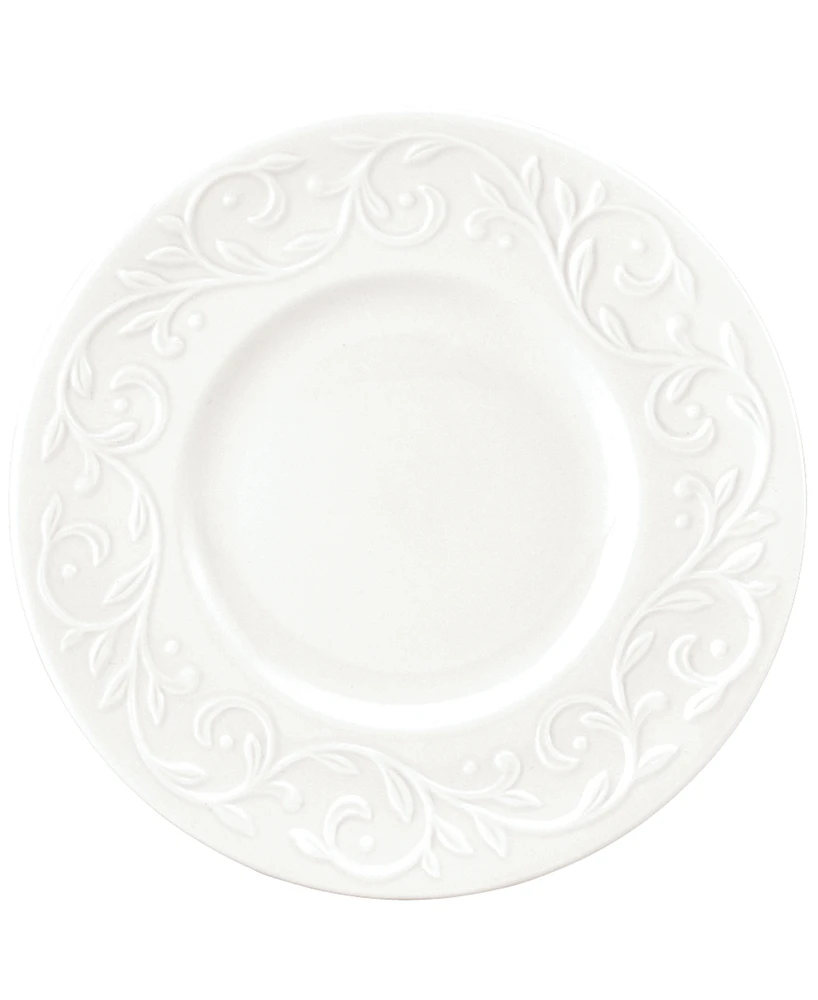 Lenox Dinnerware, Set of 4 Opal Innocence Carved Dessert Plates