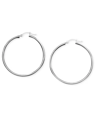 Giani Bernini Large Sterling Silver Tube Hoops, 1.75"