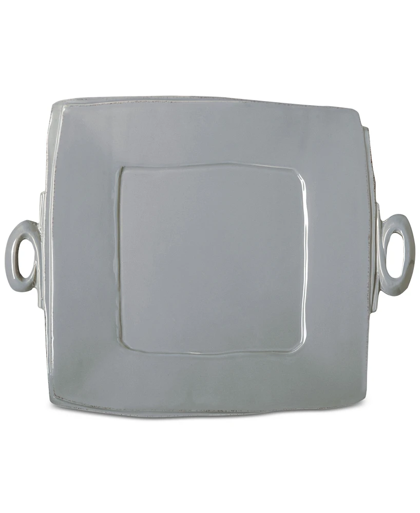 Vietri Lastra Collection Handled Square Platter