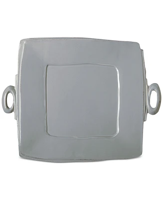 Vietri Lastra Collection Handled Square Platter