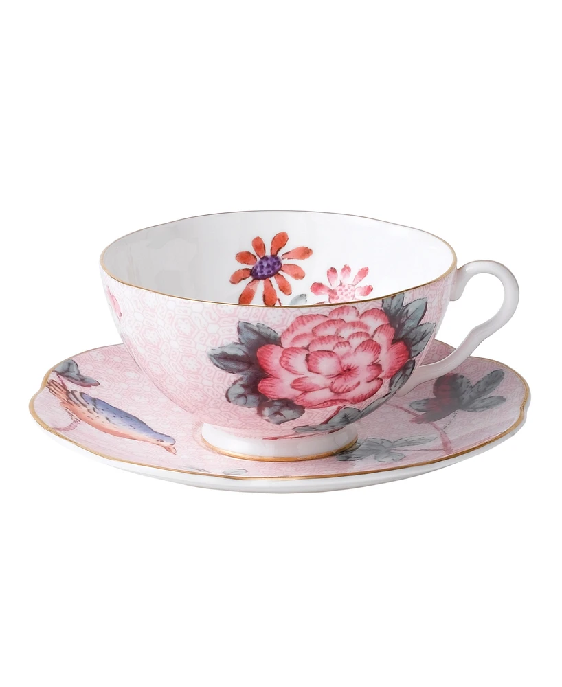Wedgwood Pink Cuckoo Teacup and Saucer
