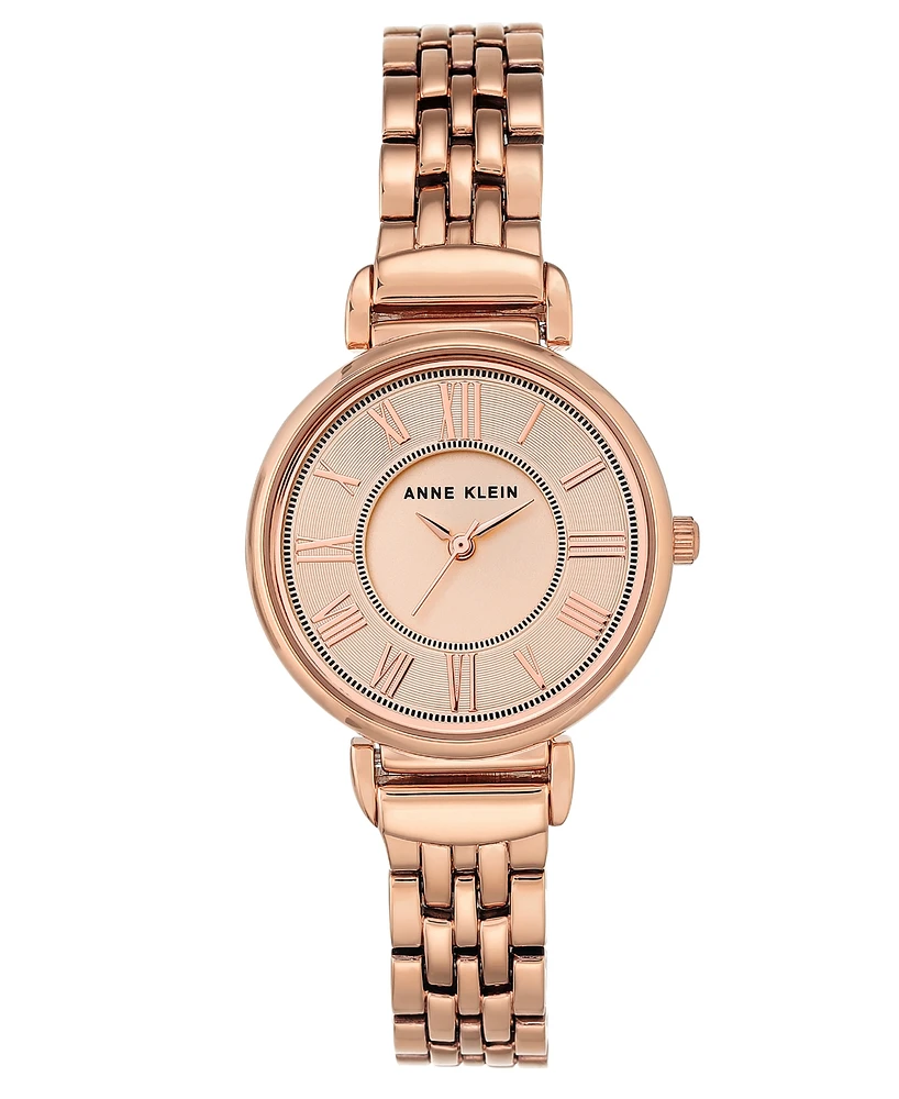 Anne Klein Women's Rose Gold-Tone Bracelet Watch 30mm