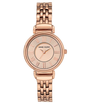 Anne Klein Women's Rose Gold-Tone Bracelet Watch 30mm