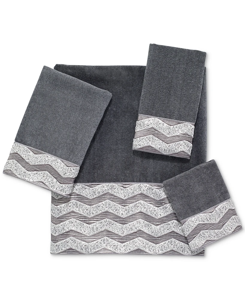 Avanti Galaxy Chevron Bordered Cotton Bath Towel, 27" x 50"