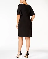 Msk Plus Beaded Shift Dress