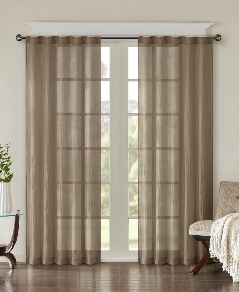 Madison Park Harper Solid Crushed Curtain Panel Pair