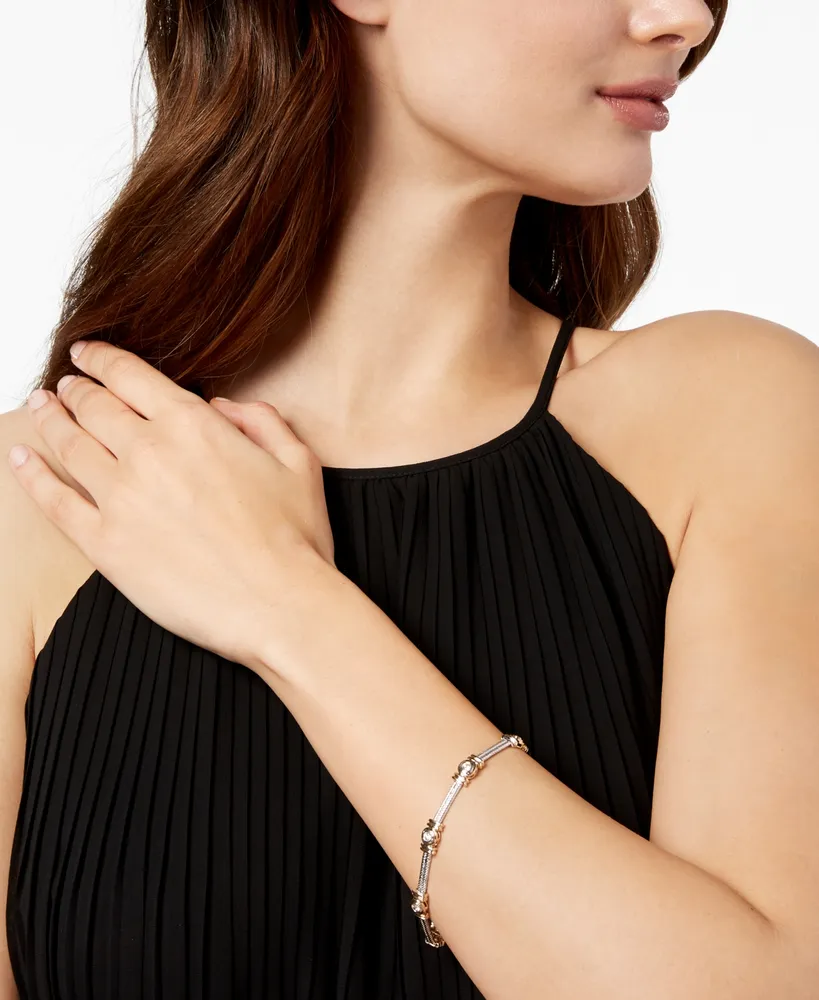 Diamond Bracelet (1 ct. t.w.) in 14k White & Yellow Gold