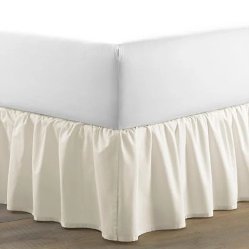 Laura Ashley Solid Ruffled Cotton Bedskirts