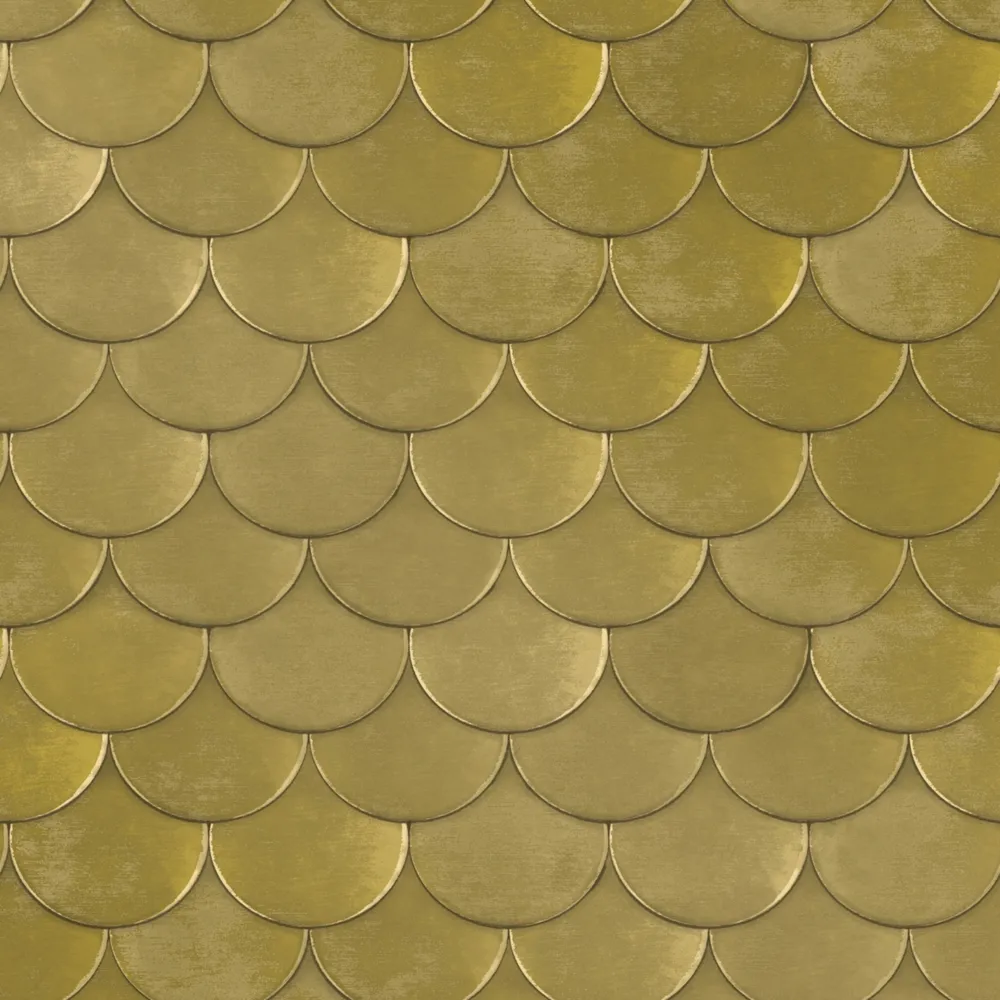 Genenieve Gorder For Tempaper Brass Belly Peel and Stick Wallpaper