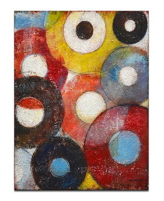 Ready2HangArt, 'Color Wheels I' Colorful Abstract Canvas Wall Art, 30x20"
