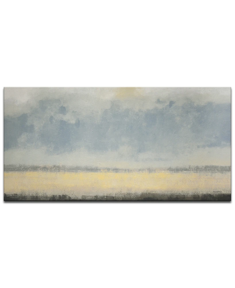 Ready2HangArt, 'Beach Breeze' Seascape Abstract Canvas Wall Art, 30x60"