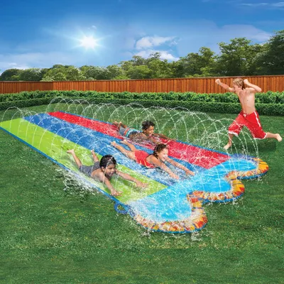 Banzai Kids Triple Racer Water Slide 16 Feet Long