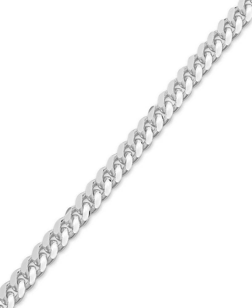 Men's Solid Cuban Link 22" Chain Necklace in Sterling Silver