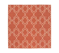 Closeout! Livabliss Alfresco Alf-9591 Rust 7'3" Square Area Rug, Indoor/Outdoor