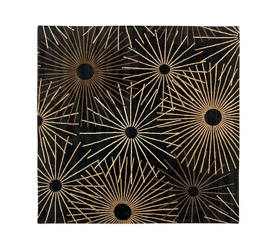 Livabliss Forum Fm-7090 Black 4' Square Area Rug