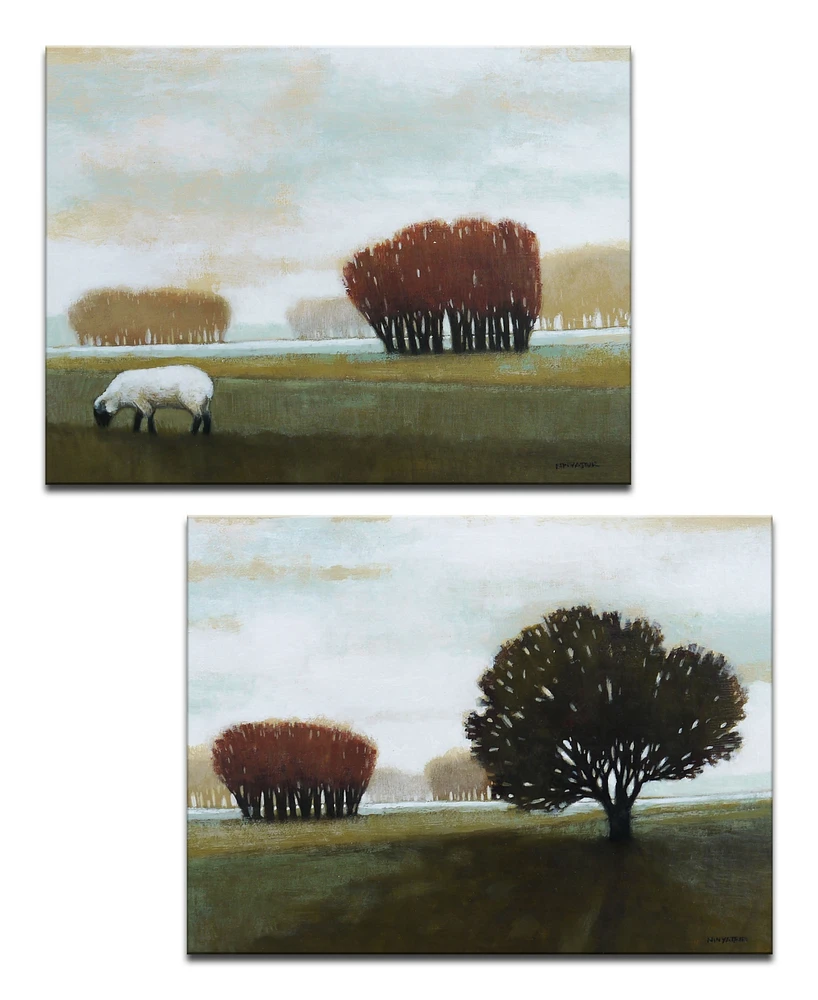 Ready2HangArt 'Harmony' 2 Piece Farm Canvas Wall Art Set, 20x30"