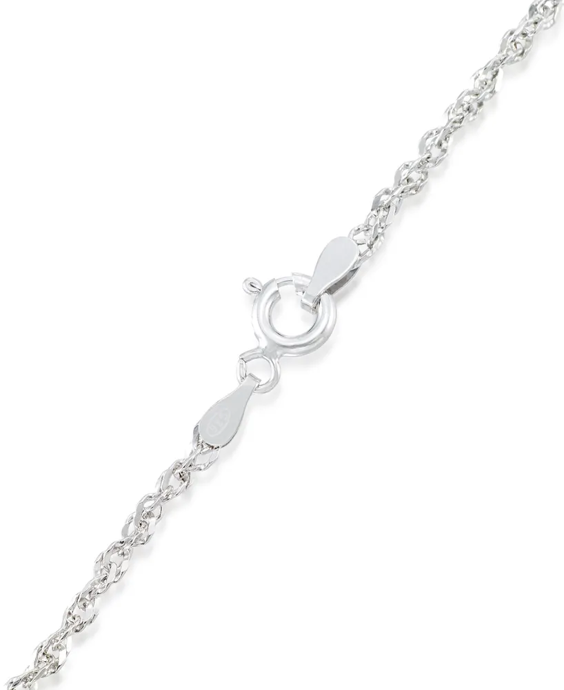 Amethyst (5/8 ct. t.w.), Garnet (3/8 ct. t.w) & Marcasite Paisley Pendant on 18" Chain in Sterling Silver