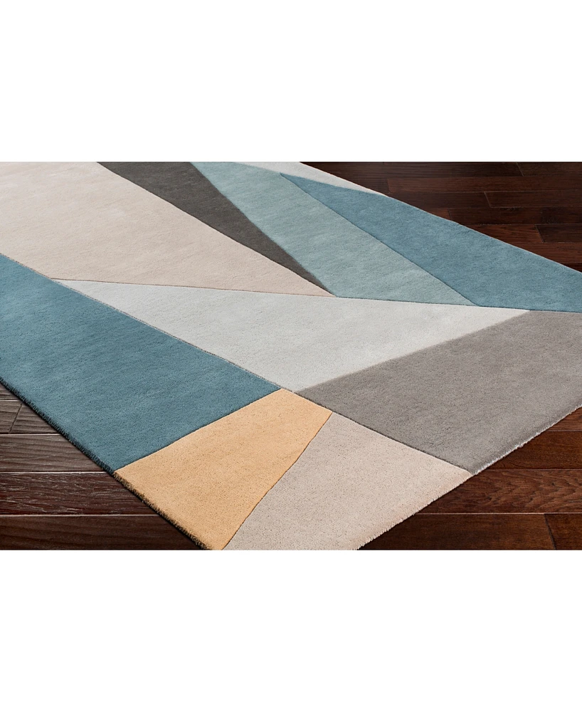 Livabliss Forum Fm-7223 Teal 5' x 8' Area Rug