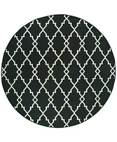 Oriental Weavers Marina 7763K Black/Ivory 7'10" Indoor/Outdoor Round Area Rug