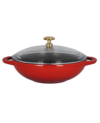 Chasseur French Enameled Cast Iron 7" Wok with Glass Lid