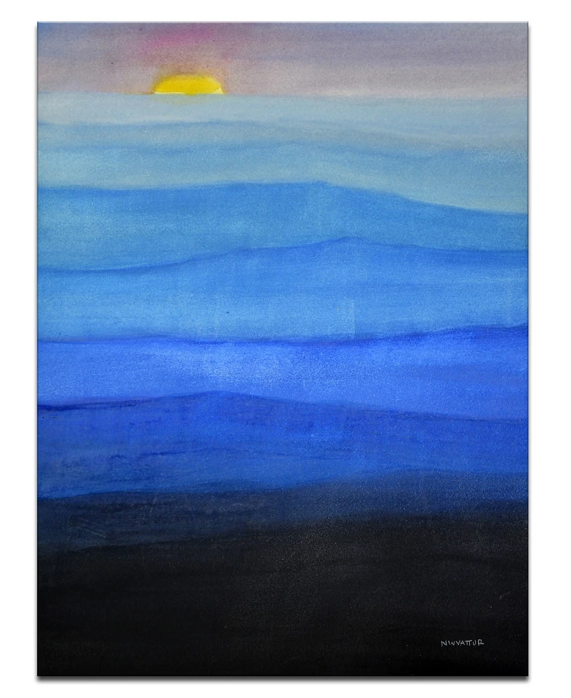 Ready2HangArt 'Foggy Blue' Canvas Wall Art, 30x20"