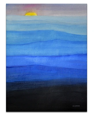 Ready2HangArt 'Foggy Blue' Canvas Wall Art, 30x20"