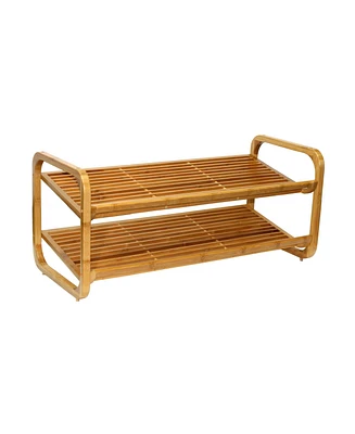 Oceanstar 2-Tier Bamboo Shoe Rack