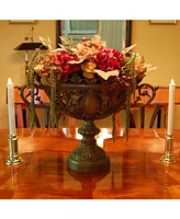Lumabase Set of 2 Battery Operated Led Taper Candles with Moving Flame and Holders