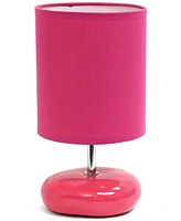Simple Designs Stonies Small Stone Look Table Bedside Lamp