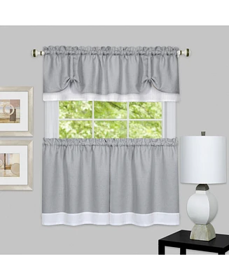 Achim Darcy Tier & Valance Set, 58" x 24"