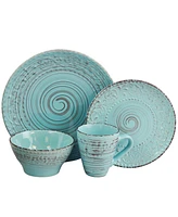 Elama Malibu Waves 16 Pc. Dinnerware Set, Service for 4