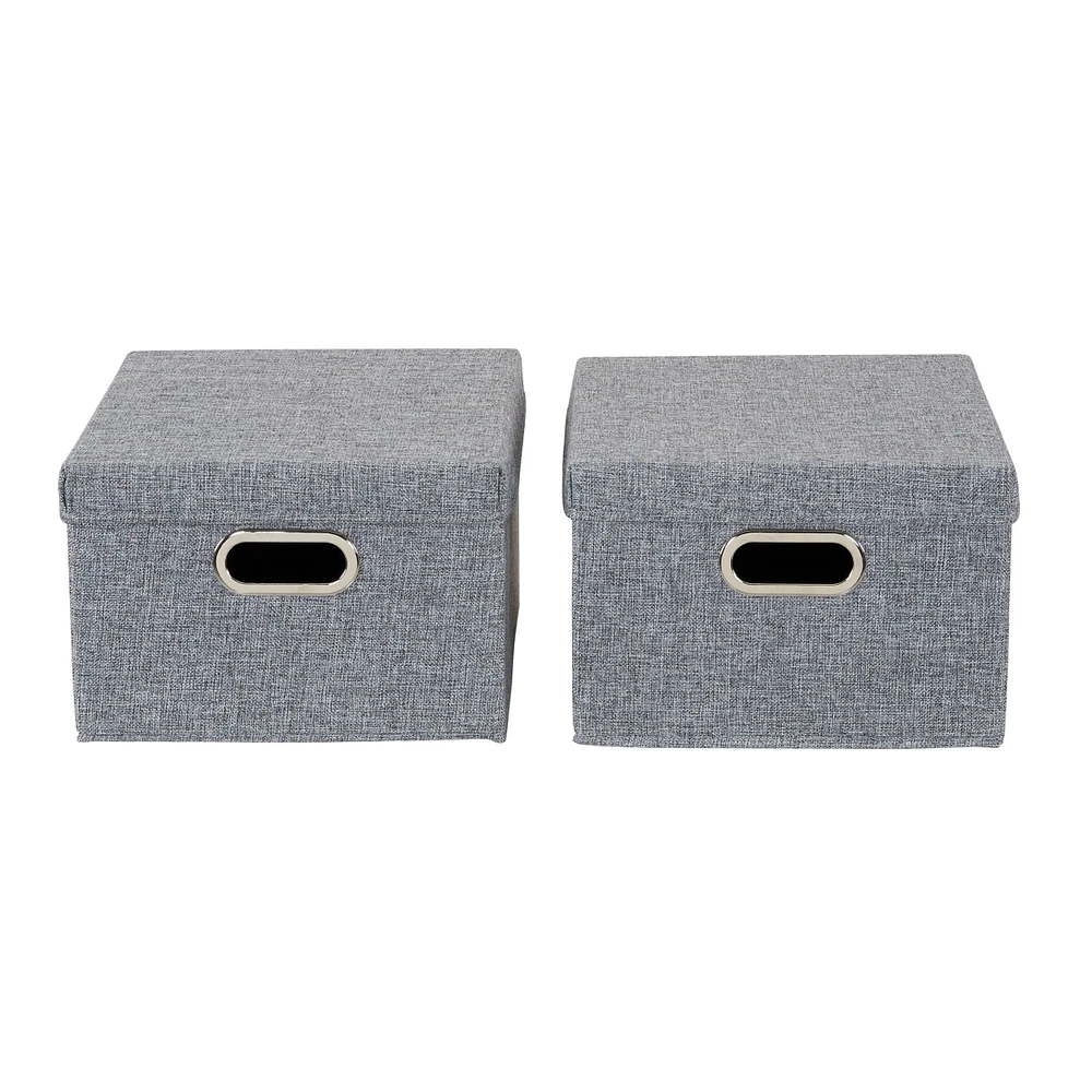 Household Essentials 2-Pc. Graphite Storage Box Set