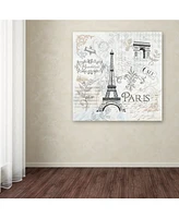 Fiona Stokes-Gilbert 'Paris' Canvas Art - 14" x 14" x 2"