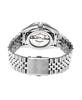 Empress Constance Automatic, Silver Case, Black Dial, Silver Stainless Steel Watch 37mm