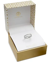 Giani Bernini 2-Pc. Set Cubic Zirconia Bands Sterling Silver, Created for Macy's