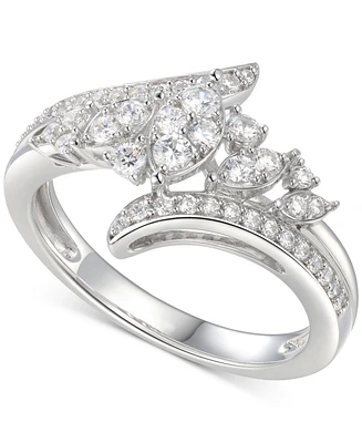 Cubic Zirconia Statement Ring Sterling Silver
