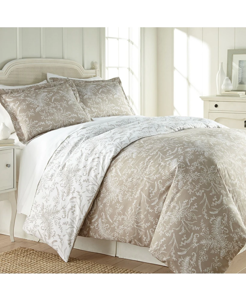 Southshore Fine Linens Winter Brush Reversible Down Alt Comforter Set
