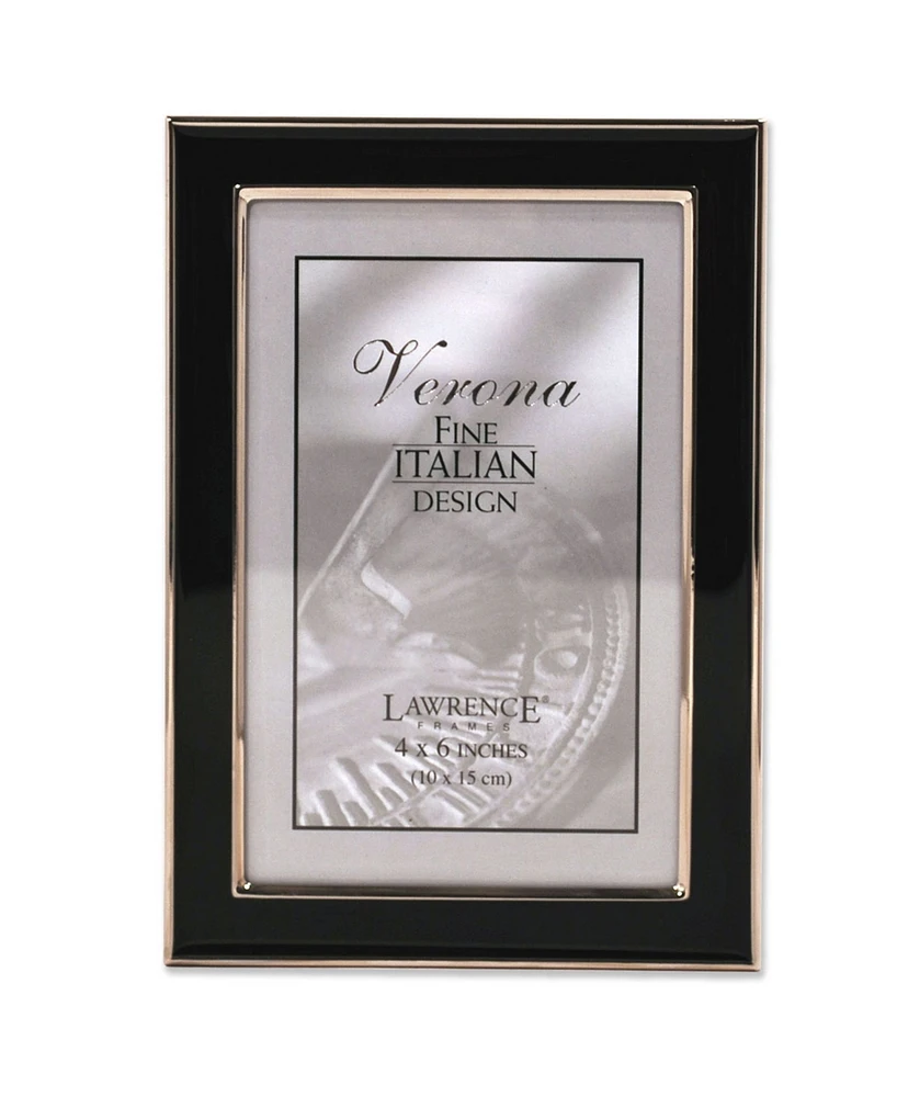 Lawrence Frames Silver Plated Metal with Enamel Picture Frame